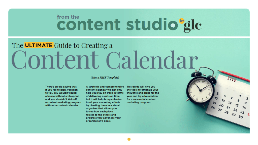 GLC Ultimate Content Calendar Guide